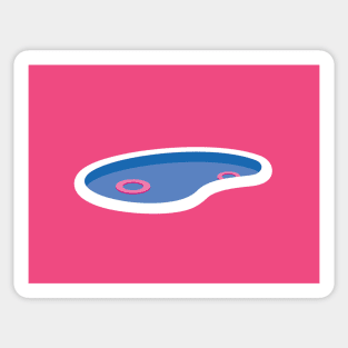 Summer pool day minimalist vibes Sticker